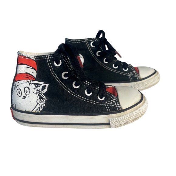 Converse All Star Cat In The Hat Infant High Top Sneakers Size 8 - Picture 1 of 10